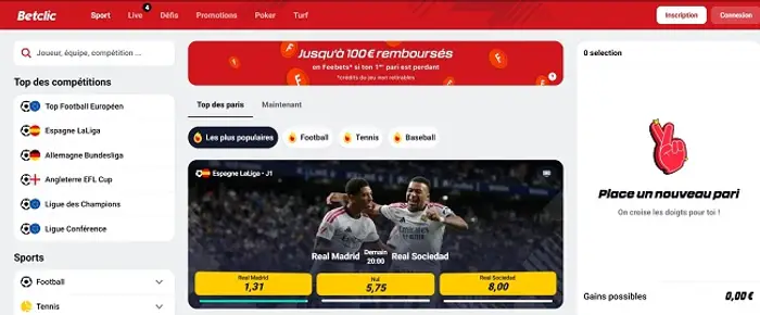 Betclic, casino en ligne légal en France