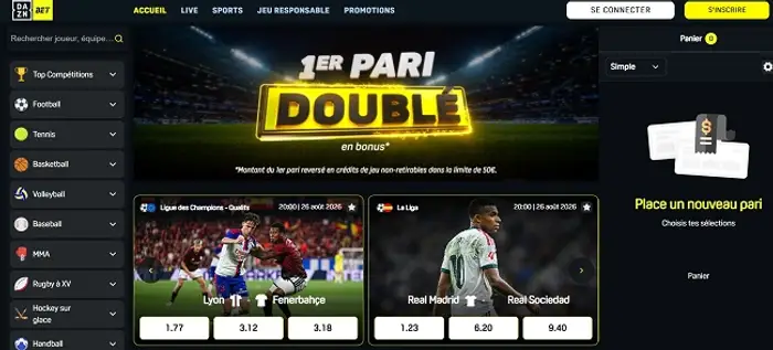 DAZN Bet, plateforme de paris sportifs agréée ANJ