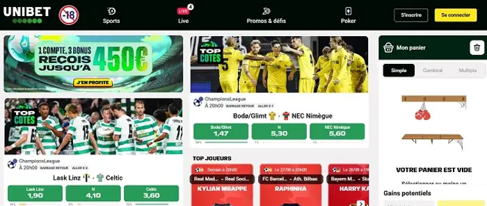 Unibet, top 10 casino agréé ANJ